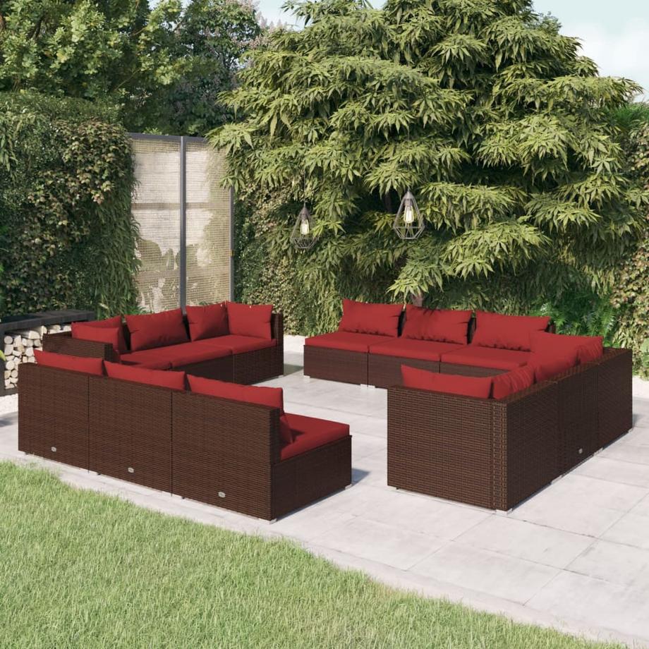 VidaXL Salon de jardin rotin synthétique  