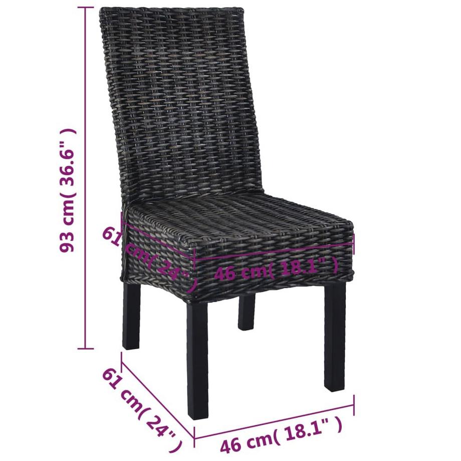 VidaXL Esszimmerstuhl rattan  