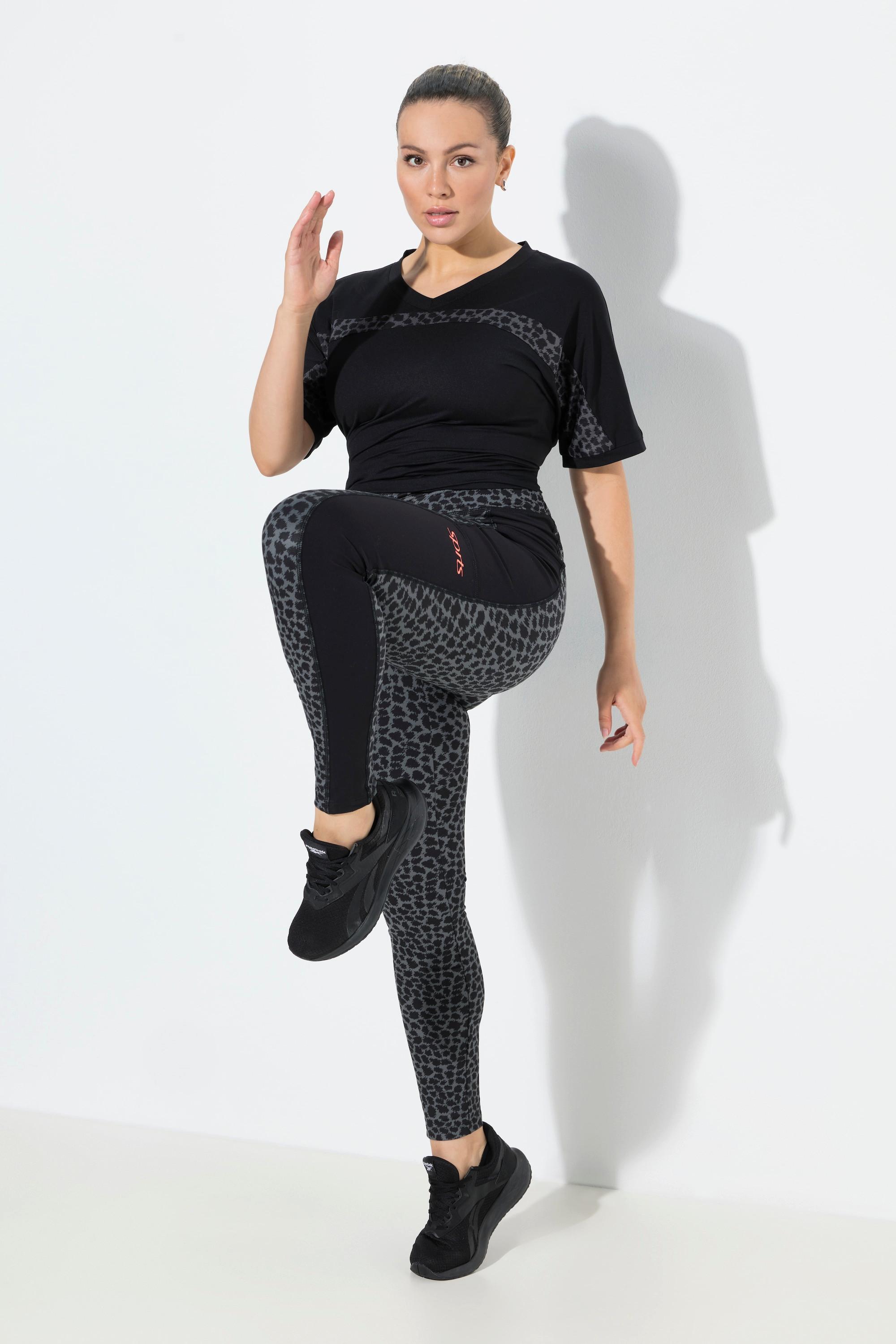 Ulla Popken Sport Leggings schnelltrocknend recycelt mit Taschen  
