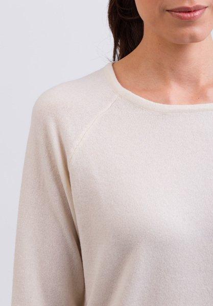 CASH-MERE.CH  Kaschmir Rundhals Pullover mit Seitenschlitzen 