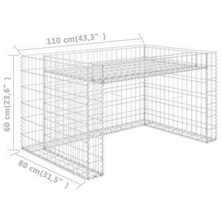 VidaXL  Garage pour tondeuse à gazon acier 