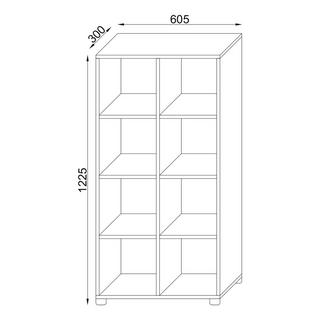 VCM Holz Badschrank  Benos-2x4  