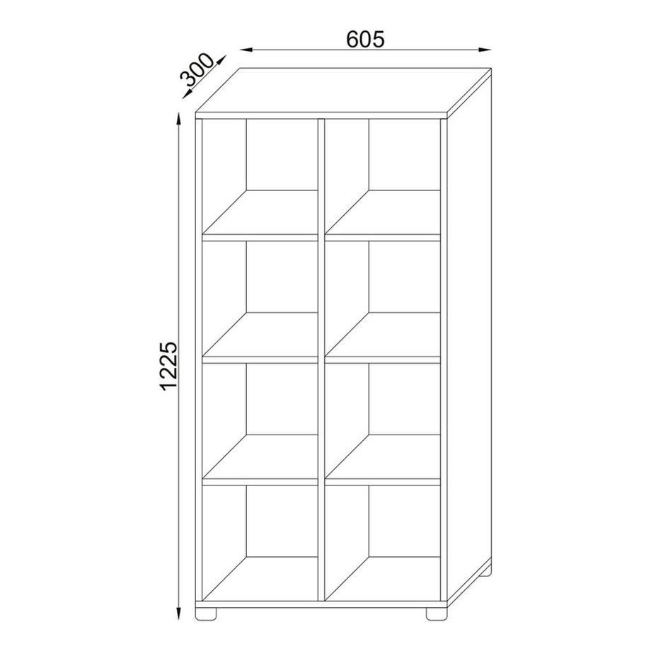 VCM Holz Badschrank  Benos-2x4  