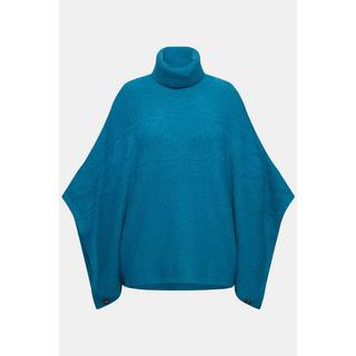 Ulla Popken  Poncho, Rollkragen, oversized, Halbarm 