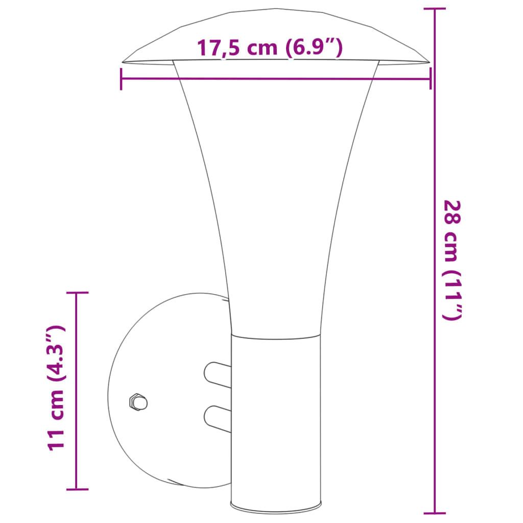 VidaXL Applique murale d'extérieur acier inoxydable  