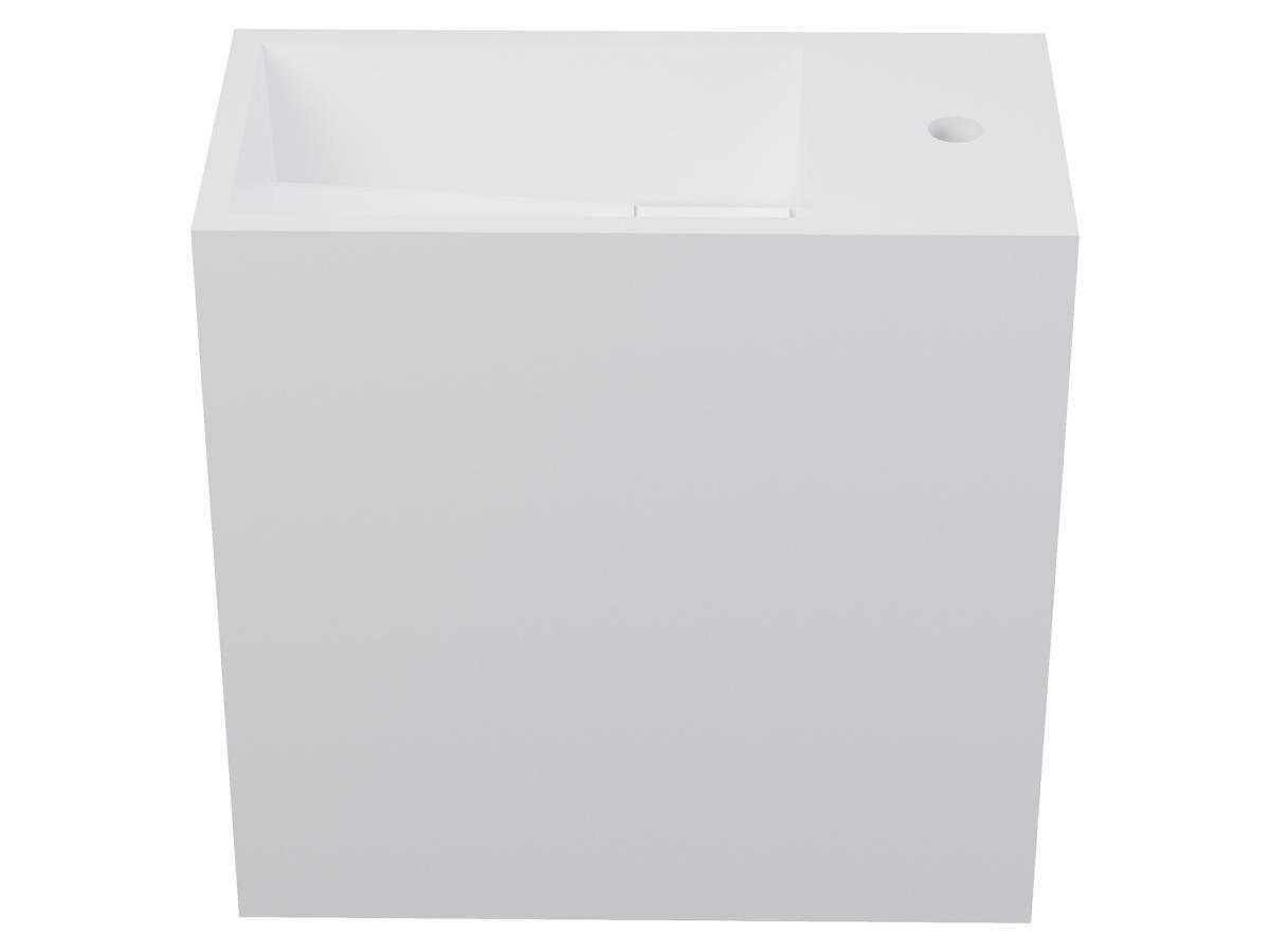 SHOWER DESIGN Mobile lavabo sospeso con nicchia 40 cm in Solid Surface Bianco - PUMORI  