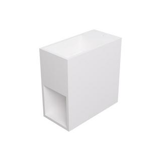 SHOWER DESIGN Mobile lavabo sospeso con nicchia 40 cm in Solid Surface Bianco - PUMORI  