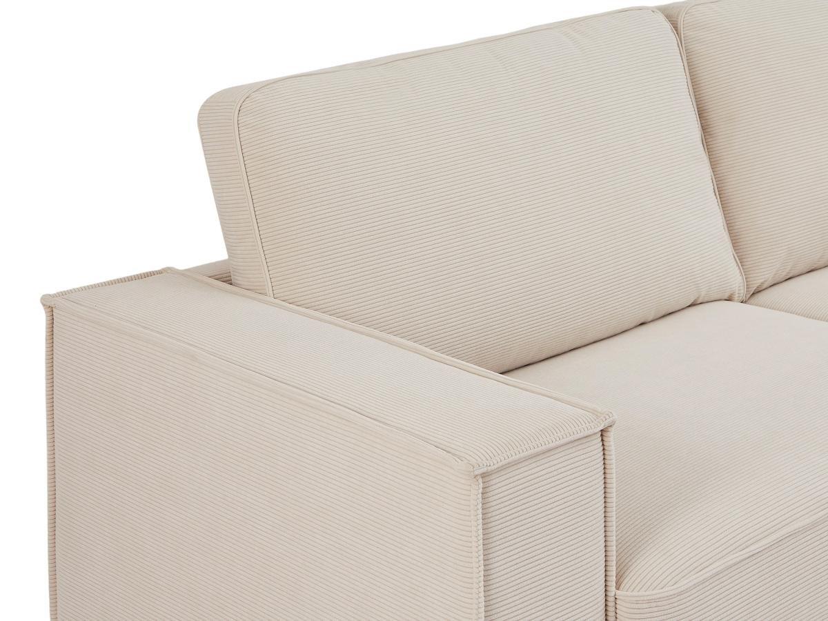 Vente-unique Sofa 2-Sitzer - Cord - Beige - OLMEDA  