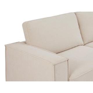 Vente-unique Sofa 2-Sitzer - Cord - Beige - OLMEDA  