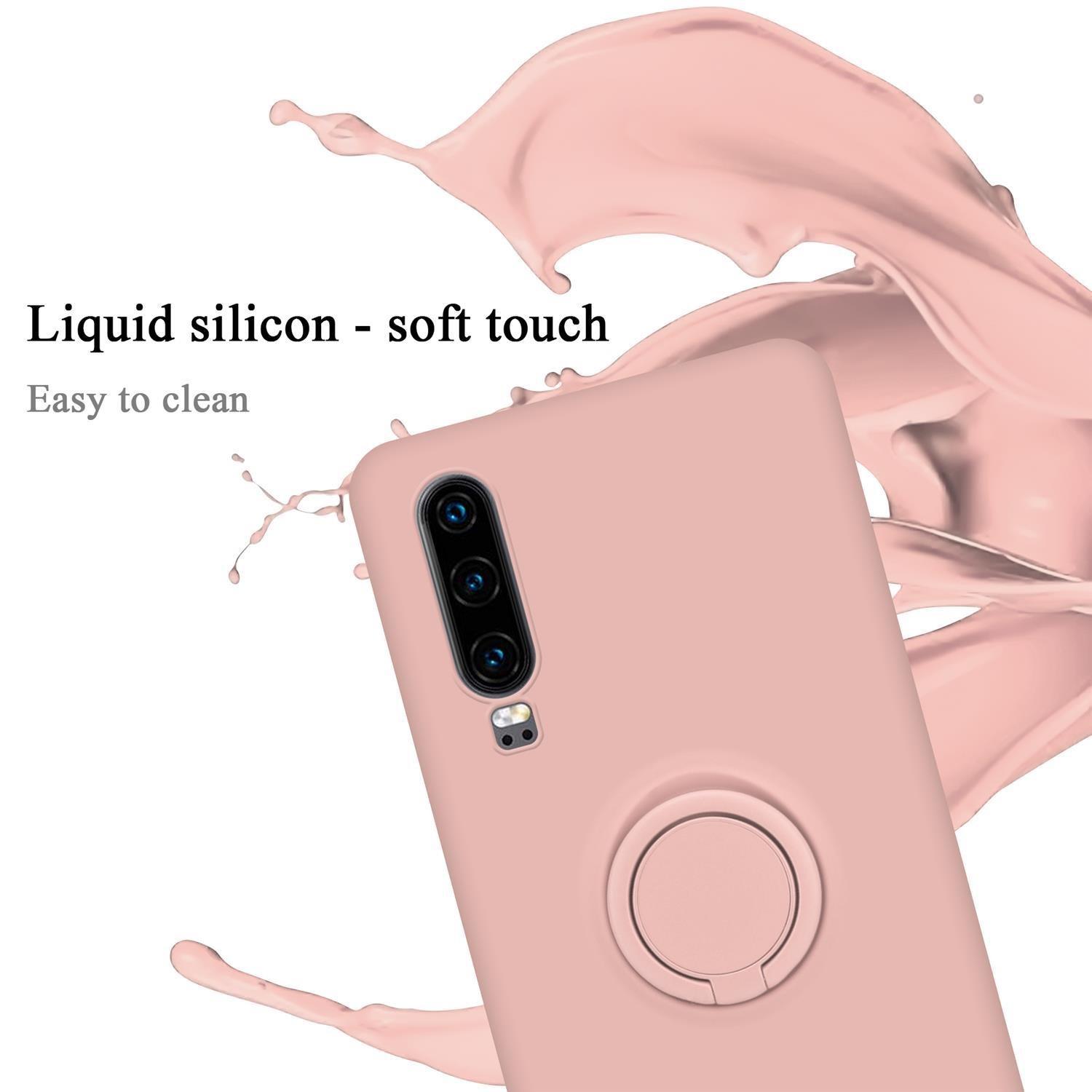 Cadorabo  Housse compatible avec Huawei P30 - Coque de protection en silicone TPU flexible avec anneau 