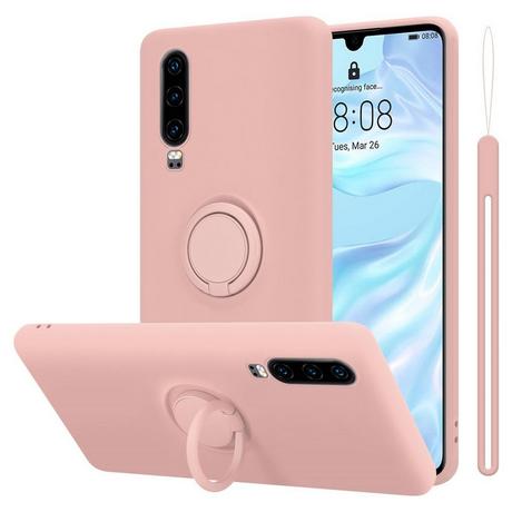 Cadorabo  Housse compatible avec Huawei P30 - Coque de protection en silicone TPU flexible avec anneau 