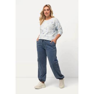 Ulla Popken  Sweathose Rena, Jeanslook, Elastikbund, indigo dyed 