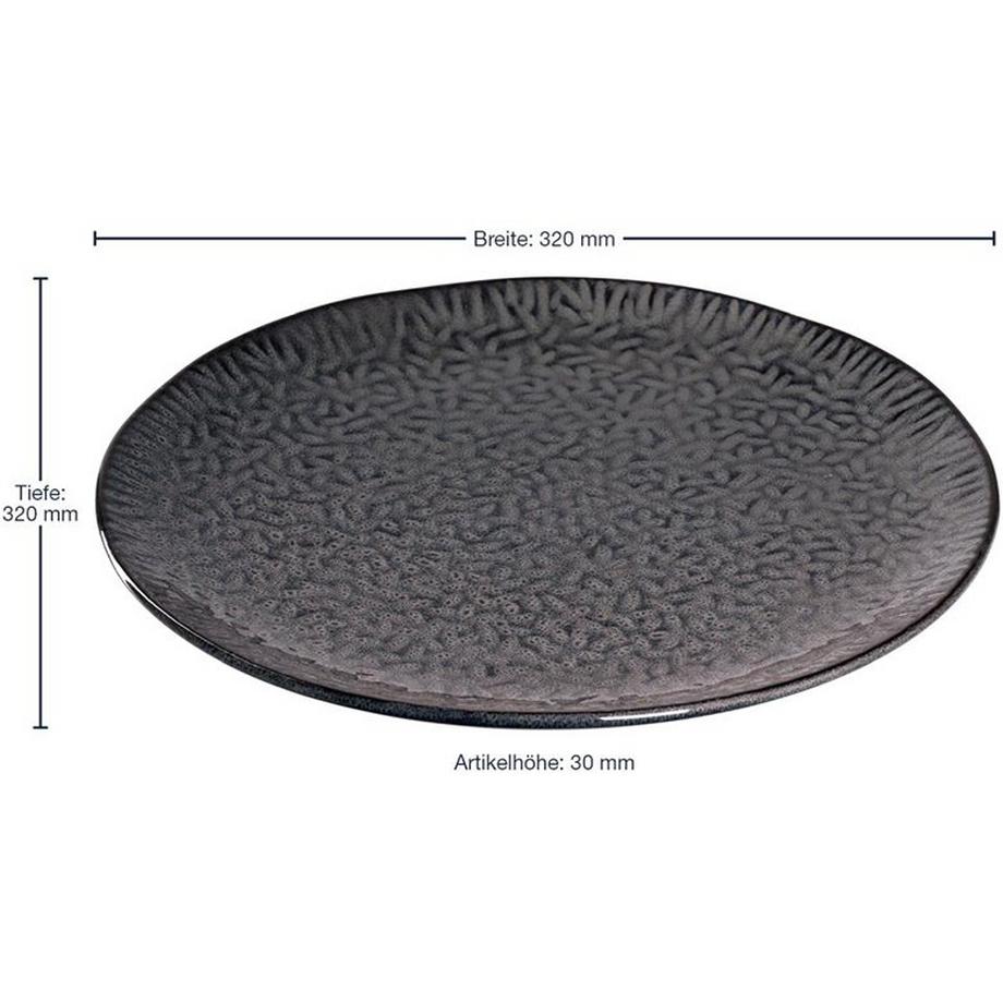 LEONARDO Platzteller Matera 32cm Anthrazit (4Teile)  