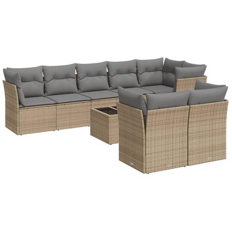 VidaXL set divano da giardino Polirattan  