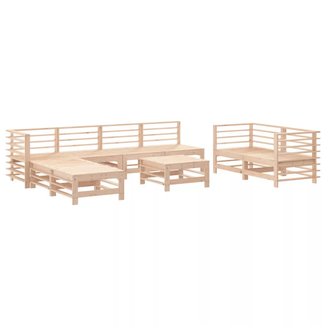 Vidaxl - Set Salotto Da Giardino 9 Pz In Legno Massello Di Pino