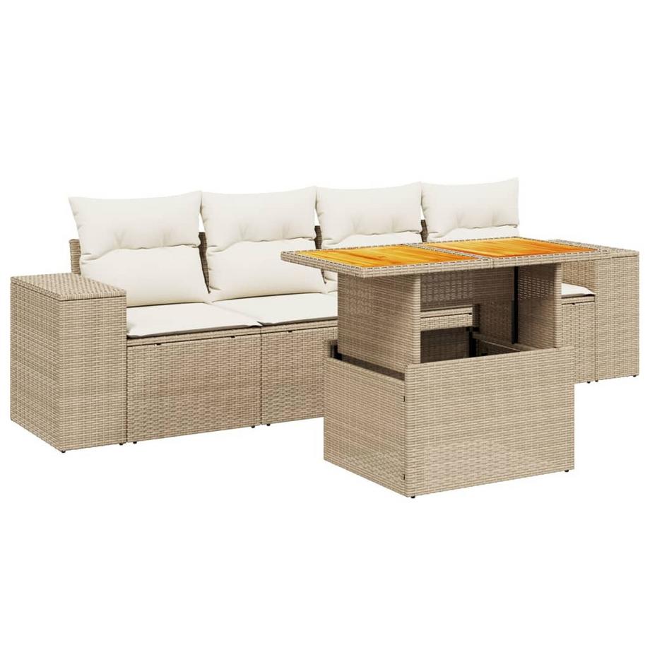 set divano da giardino Polirattan
