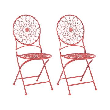 Lot de 2 chaises de jardin en Métal Rétro SCARIO