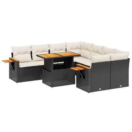 VidaXL set divano da giardino Polirattan  