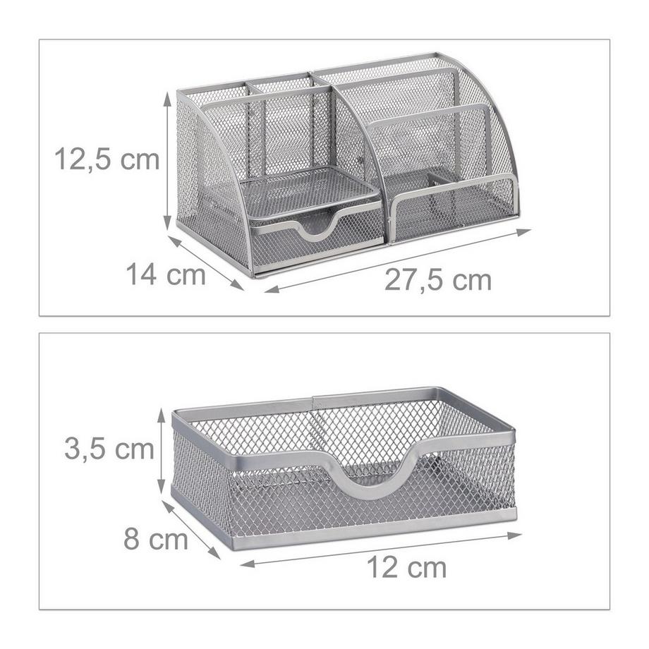 B2X Organizer da scrivania 6 ripiani in metallo  