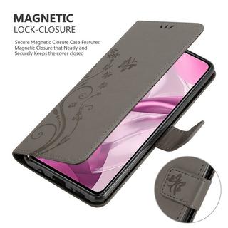 Cadorabo  Housse compatible avec Xiaomi Mi 11 LITE (4G / 5G) / 11 LITE NE - Coque de protection au design floral avec fermeture magnétique, fonction de support et emplacements pour cartes 