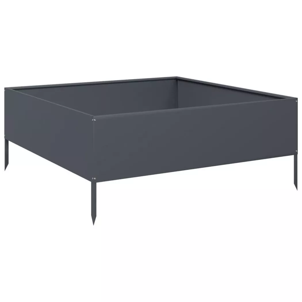 VidaXL - Lit surélevé de jardin acier, One Size, Gris