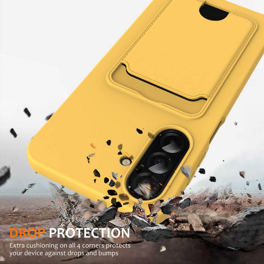 Cover-Discount Galaxy A57 Custodia in silicone con portacarte e tracolla  