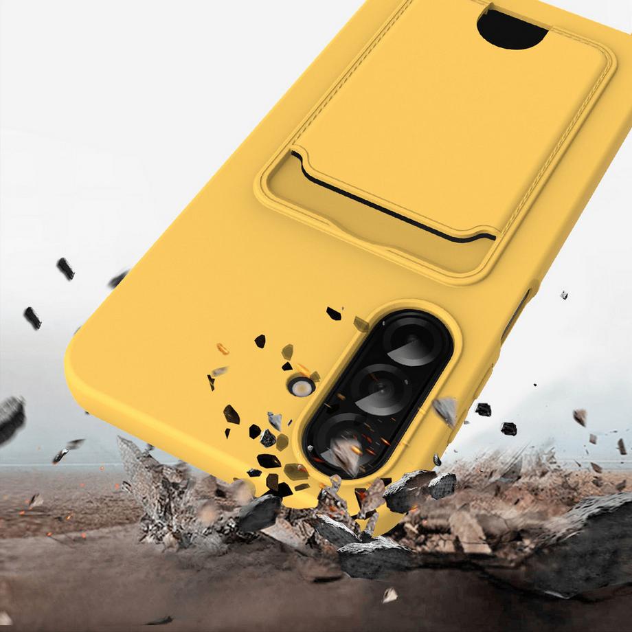Cover-Discount Galaxy A57 Custodia in silicone con portacarte e tracolla  