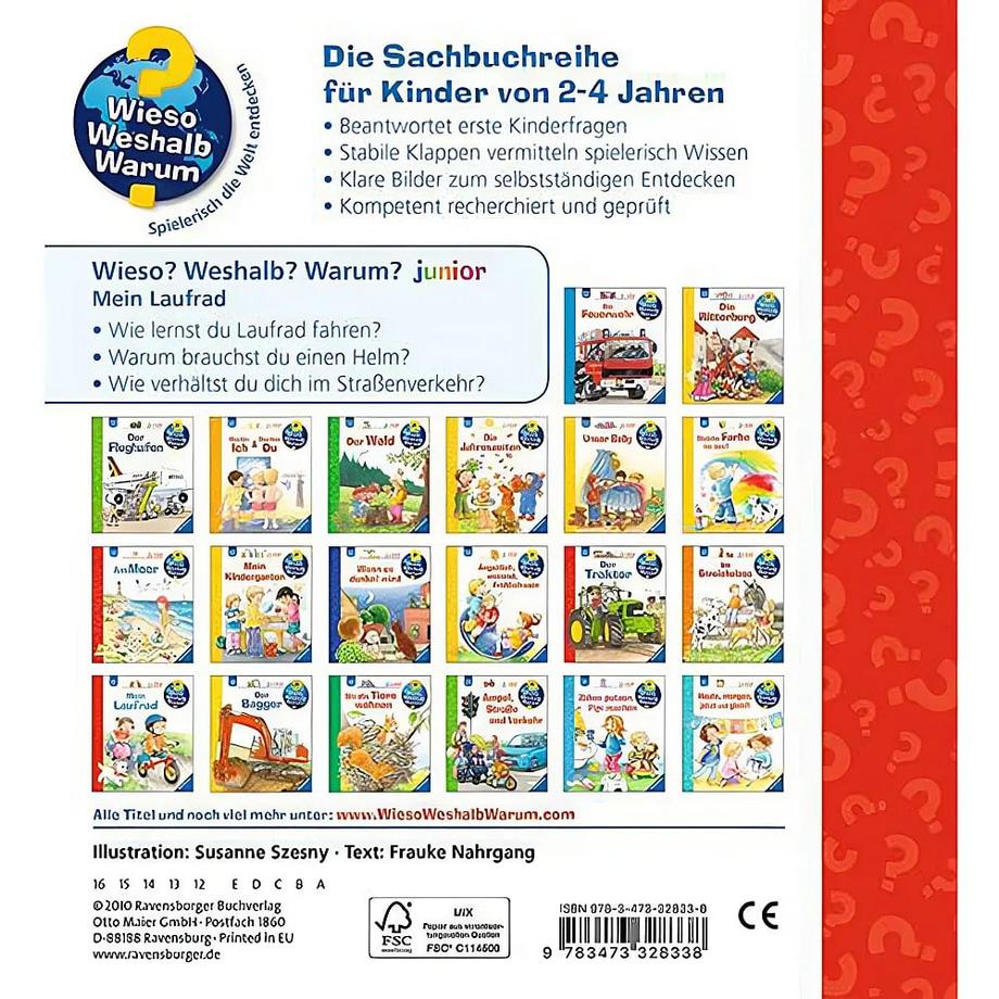 Wieso? Weshalb? Warum? junior, Band 37: Mein Laufrad Nahrgang, Frauke; Szesny, Susanne (Illustrationen) Gebundene Ausgabe 