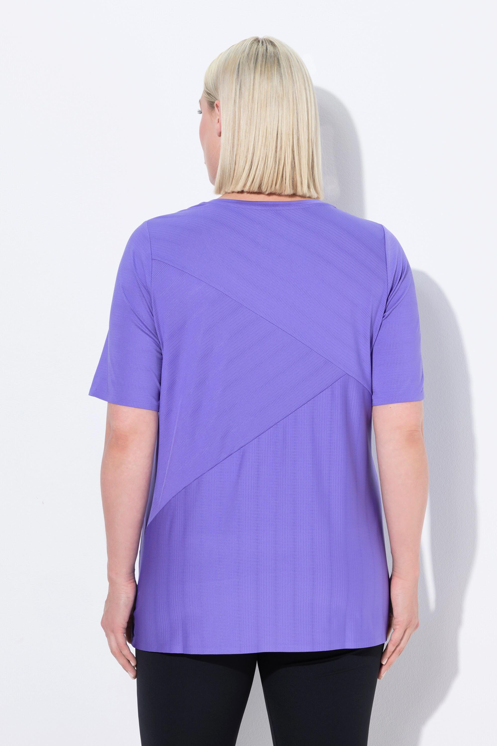 Ulla Popken T-shirt fonctionnel à manches longues col rond séchage rapide  