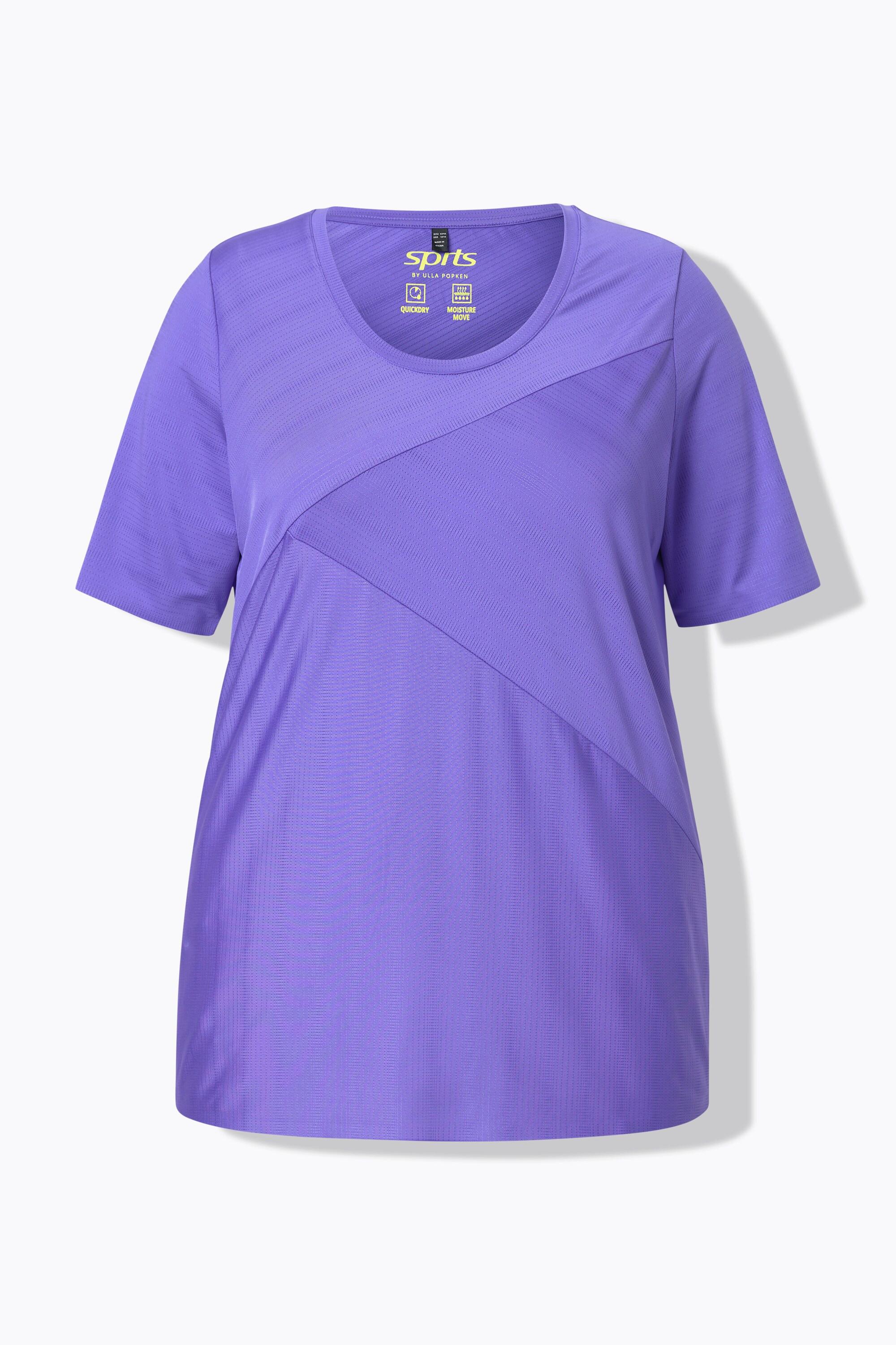 Ulla Popken T-shirt fonctionnel à manches longues col rond séchage rapide  