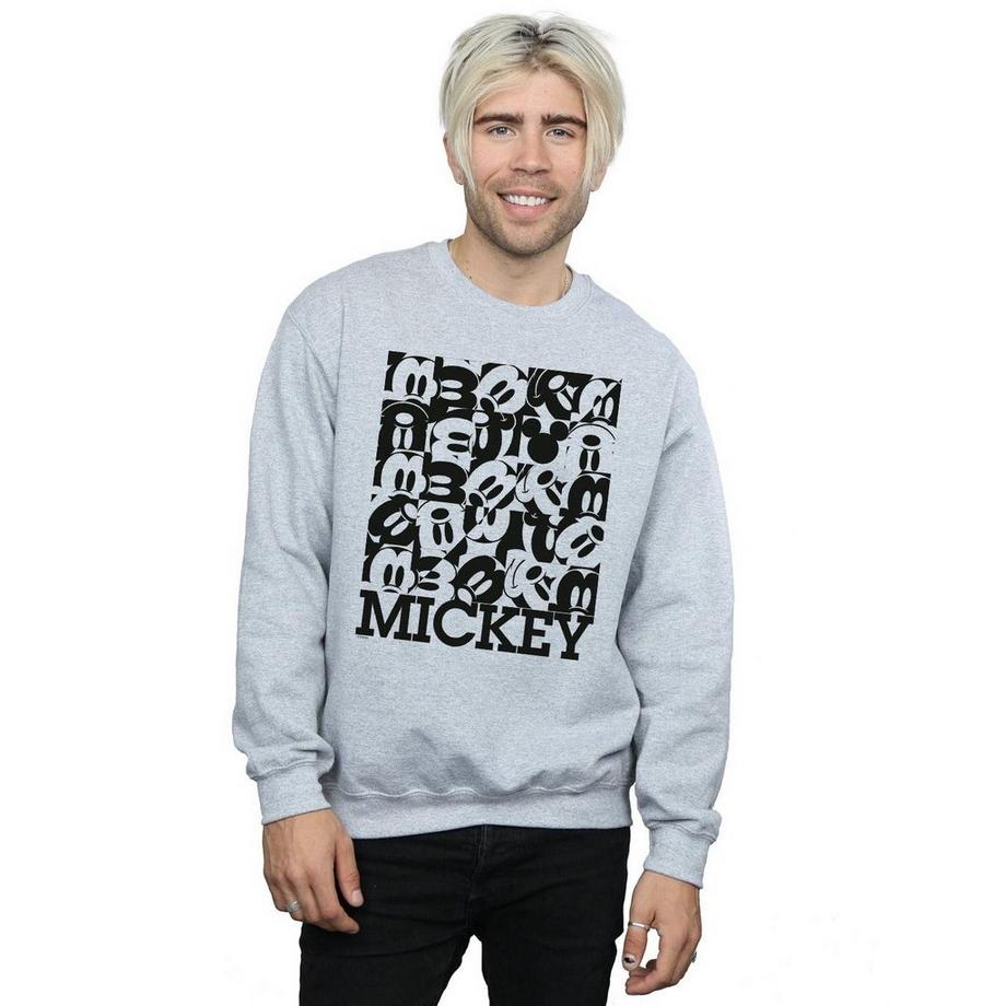 Disney Mickey Mouse Visages Motif Carreaux Sweatshirt  
