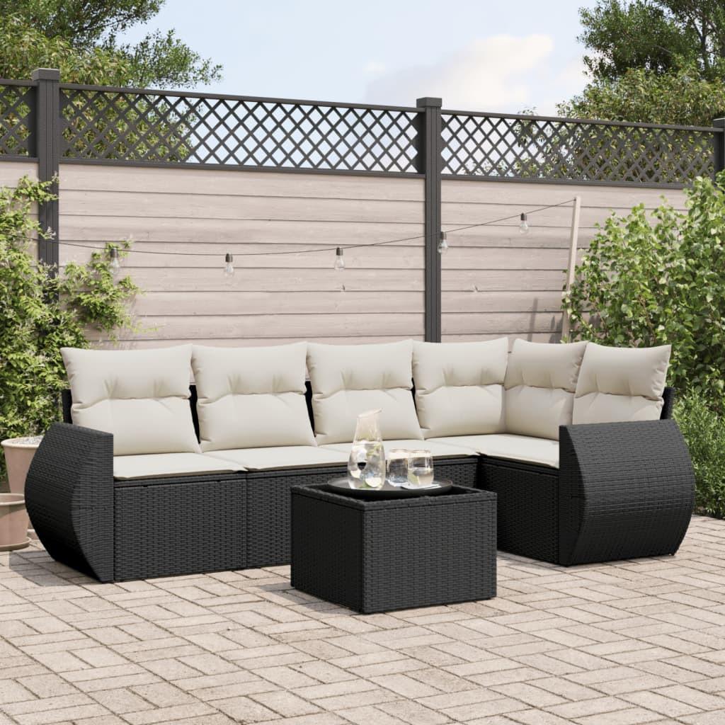 VidaXL set divano da giardino Polirattan  