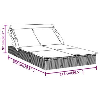 VidaXL Sonnenliege poly-rattan  