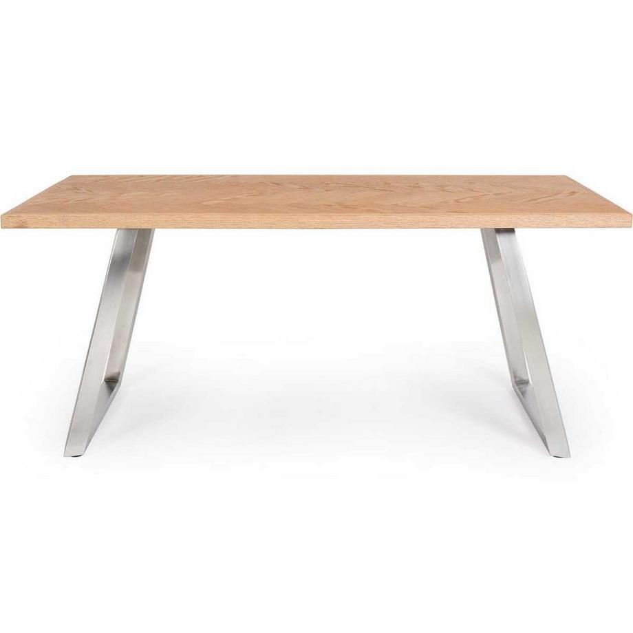 mutoni Table Dukat naturel argenté 180x90  