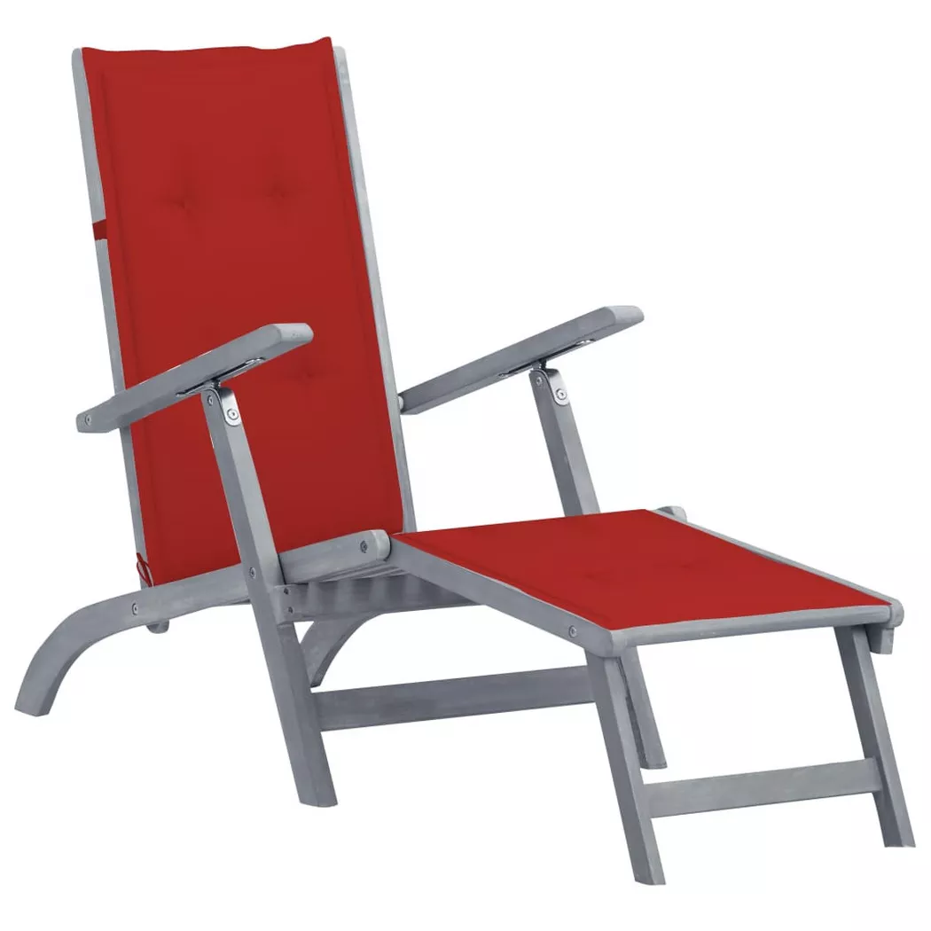 VidaXL - Liegestuhl akazienholz, One Size, Grau