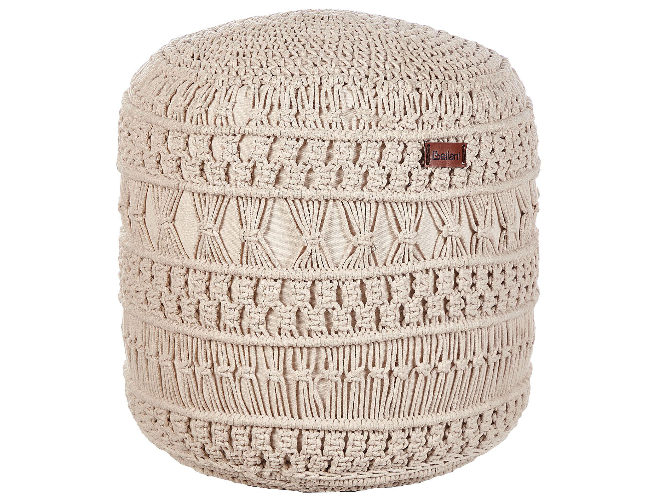 Beliani Pouf en Coton Boho THAKOT  