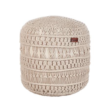 Beliani Pouf en Coton Boho THAKOT  