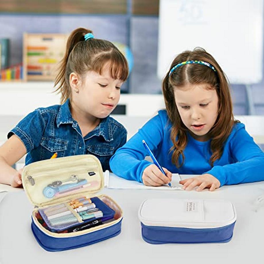 Only-bags.store Trousse à crayons, trousse à crayons avec compartiment séparateur, trousse à crayons, grand sac de papeterie, trousse à crayons portable pour l'école et le bureau  