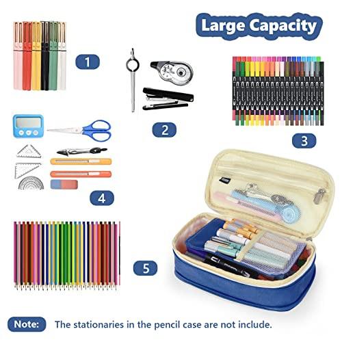 Only-bags.store Trousse à crayons, trousse à crayons avec compartiment séparateur, trousse à crayons, grand sac de papeterie, trousse à crayons portable pour l'école et le bureau  