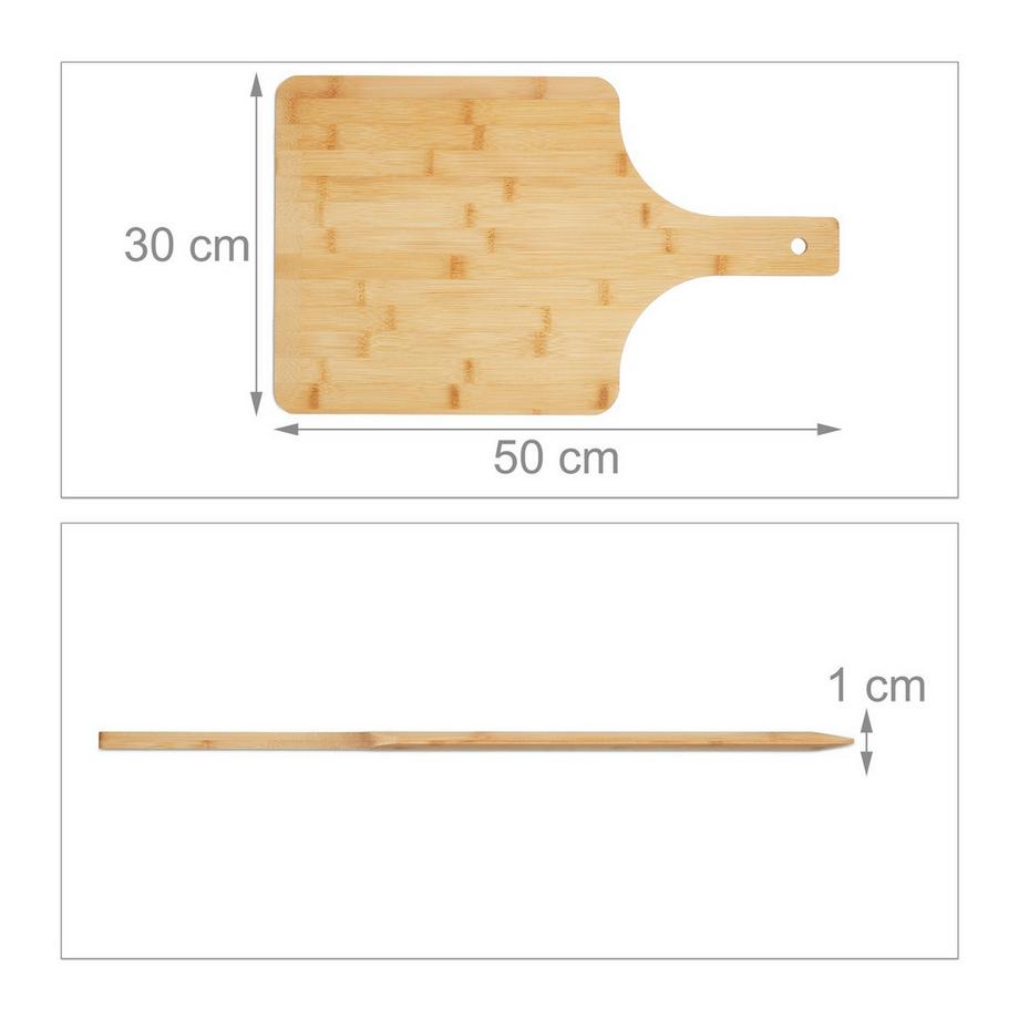 B2X Mini-pizzas en bambou - lot de 2  