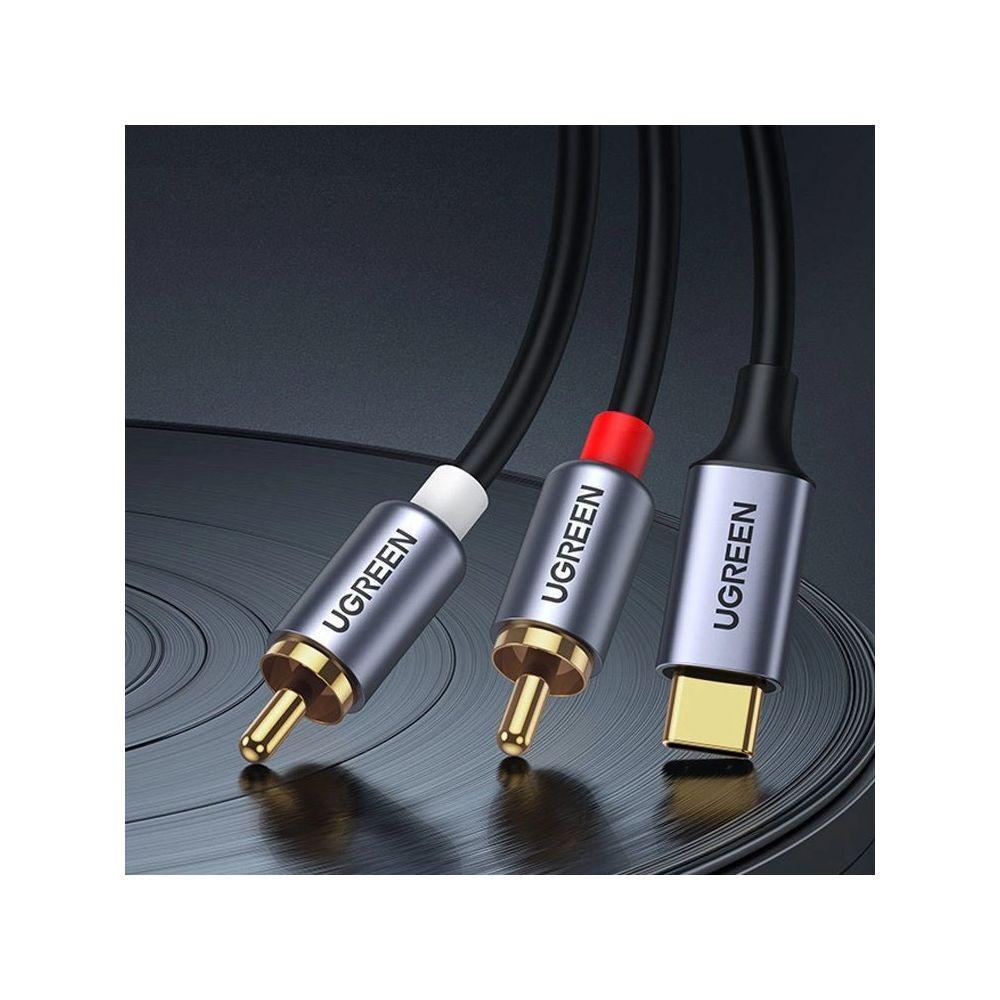 UGREEN  Câble audio Ugreen USB-C (mâle) - 2RCA (mâle), 1,5 m - Gris 