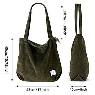 Only-bags.store  Kordel Tasche Umhängetasche mit Reißverschluss, große Shopper Tasche Tragetasche Handtasche 