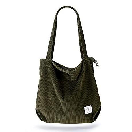 Only-bags.store  Kordel Tasche Umhängetasche mit Reißverschluss, große Shopper Tasche Tragetasche Handtasche 