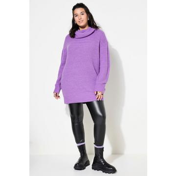 Maglione dolcevita dal taglio lungo e oversize con maniche lunghe