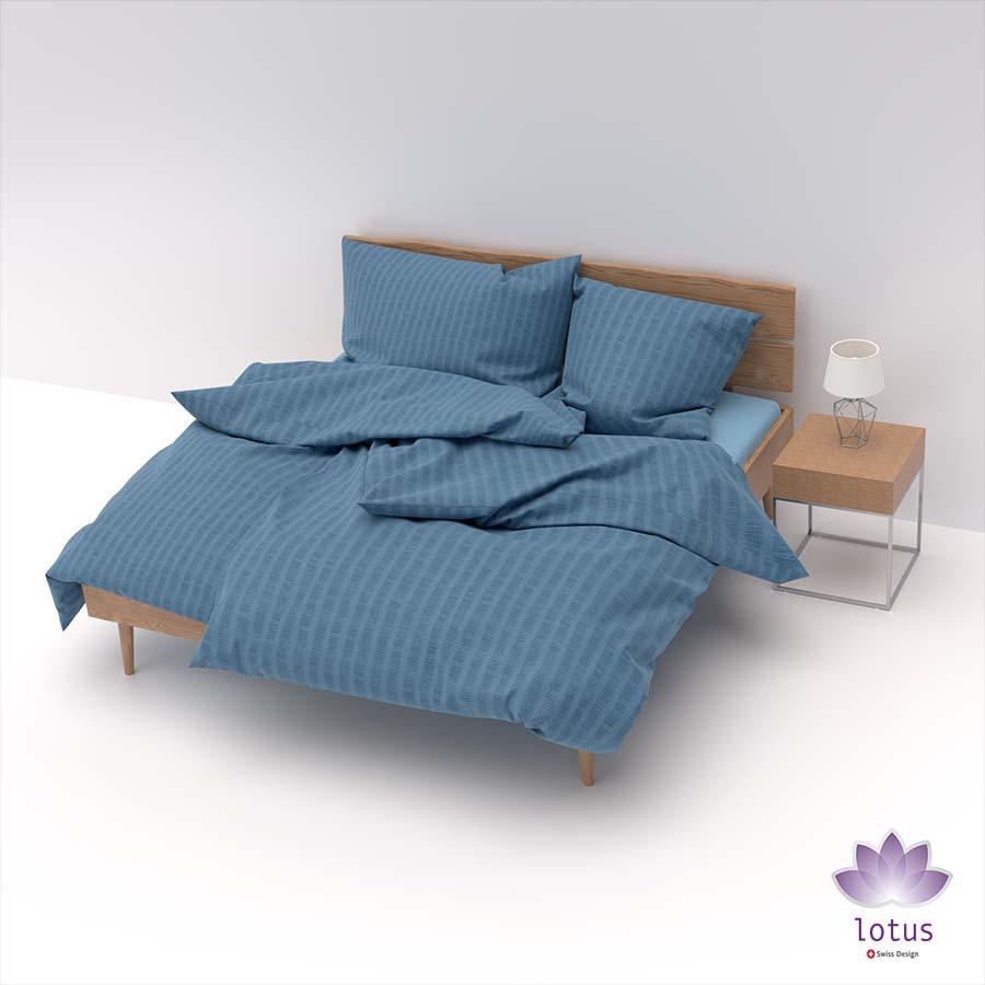 Lotus Bettwaren Lotus Raso Seersucker Tinta Unita Biancheria da Letto  