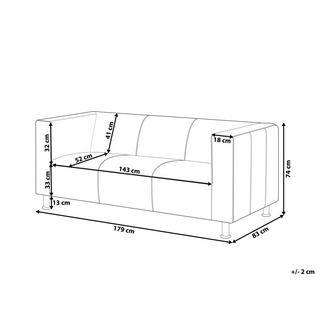 Beliani 3 Sitzer Sofa aus Chenillegewebe Modern FLORO  