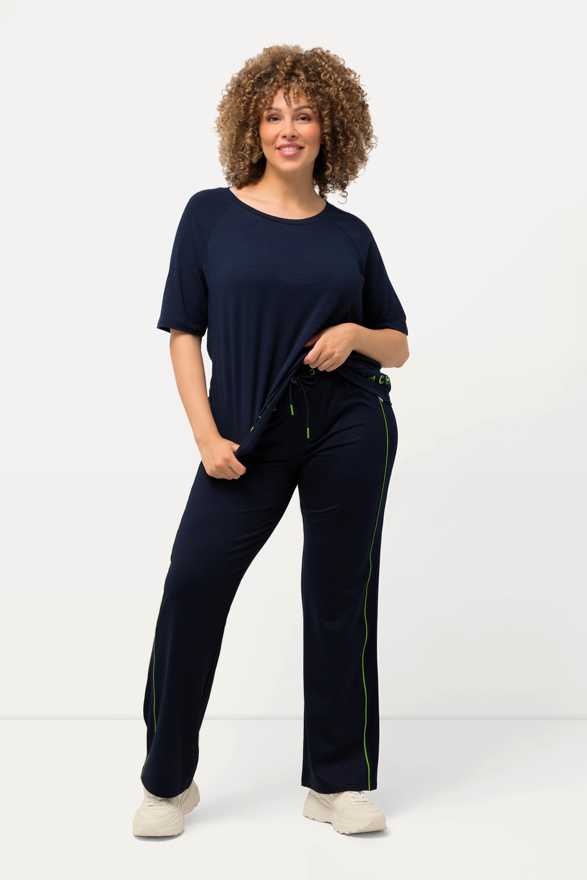 Ulla Popken  Pantalon de jogging technique, poche zippée, séchage rapide 