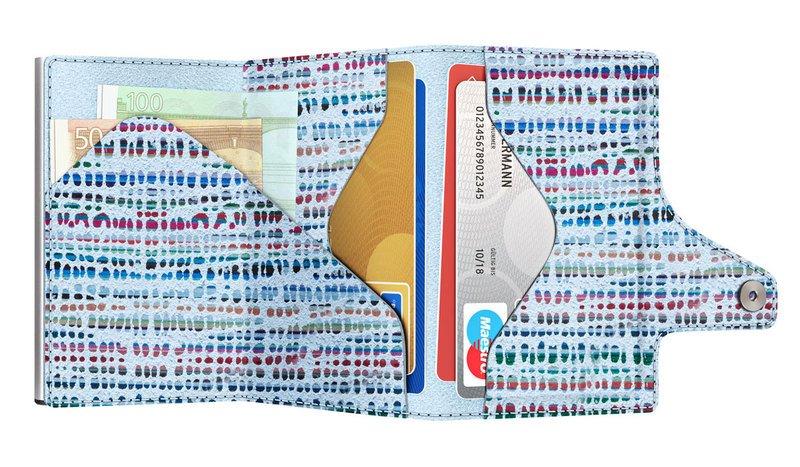 Tru Virtu CLICK & slide Bamboo Blue Portemonnaie  