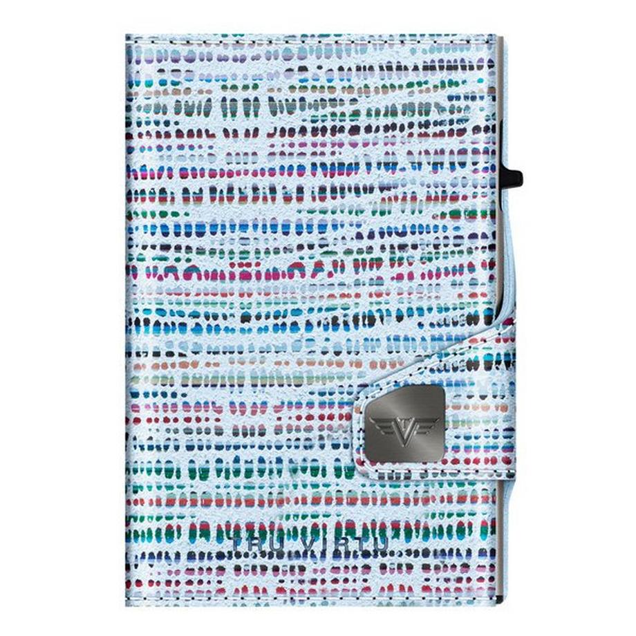 Tru Virtu CLICK & slide Bamboo Blue Wallet  