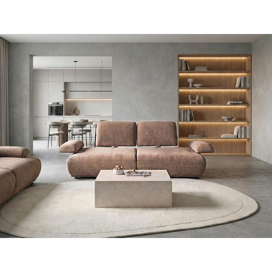Beliani Canapé 3 places en Tissu Moderne NACKA  